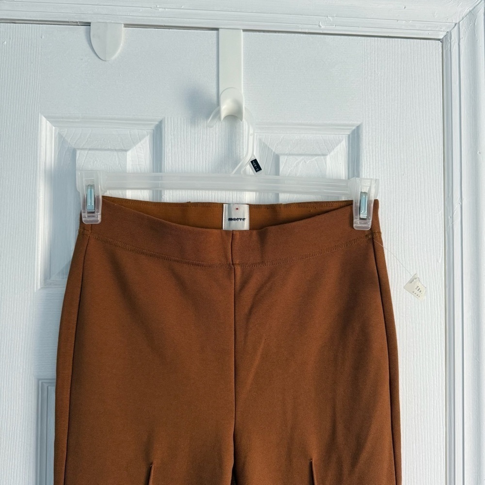 Maeve by Anthropologie The Margot Kick-Flare Cropped Texture Pants Sz XS NWT - Picture 2 of 8